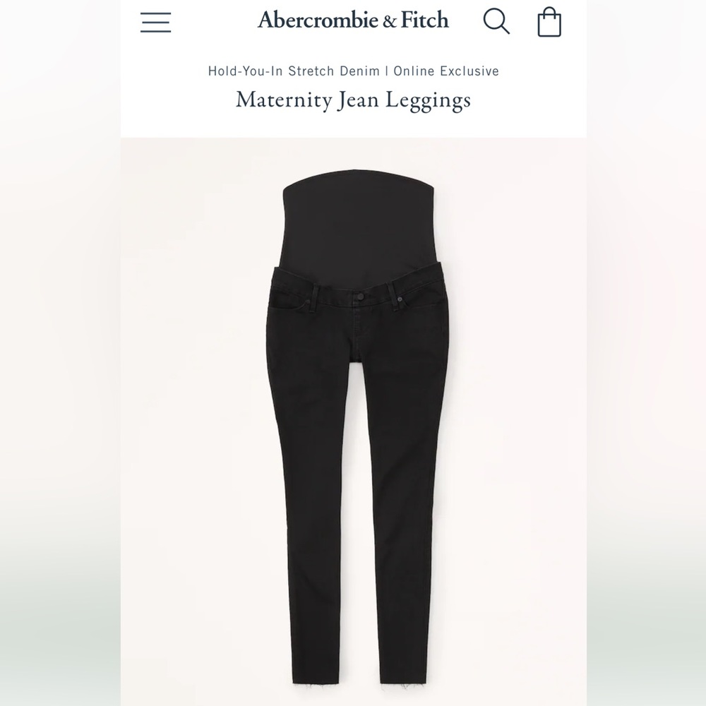 Abercrombie & Fitch Black Maternity skinny